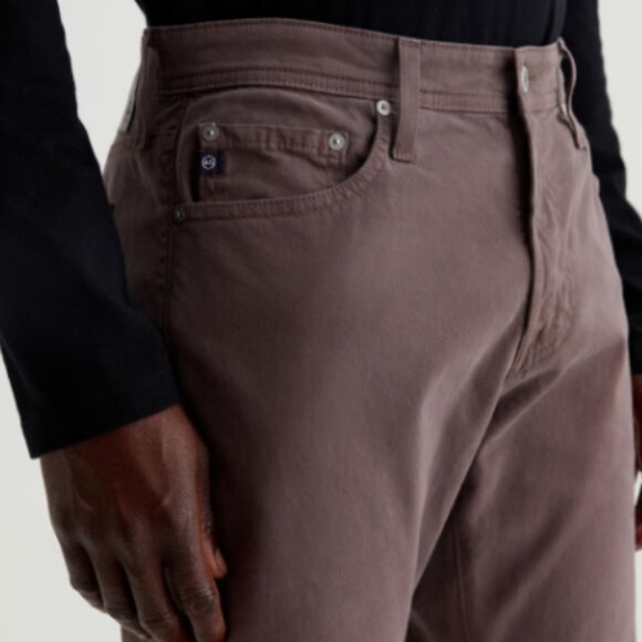 Men's AG Adriano Goldschmied Sueded Brown Everett Pants - Picture 11 of 13